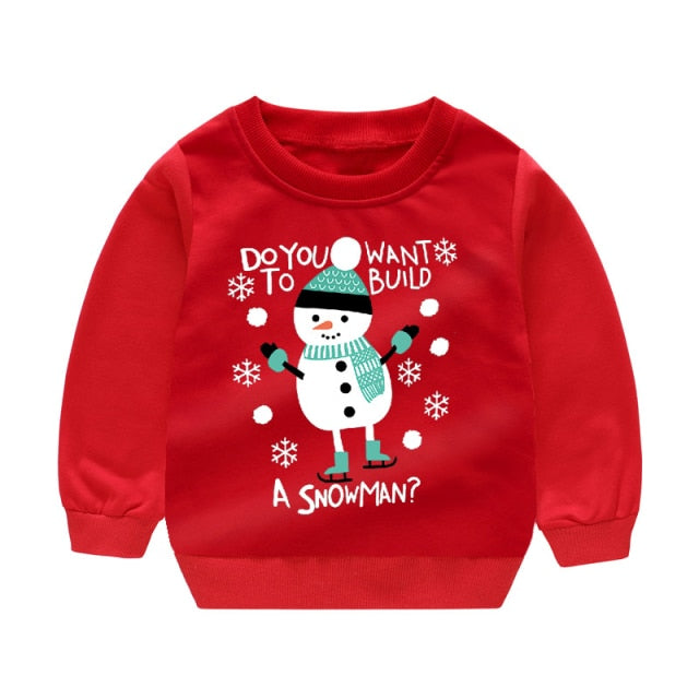 Children's Clothing for Boy Christmas Sweatshirt Baby Boy Santa Sweatsuit Winter T Shirts 2 4 6 Years Kids Winter Causal Clothes