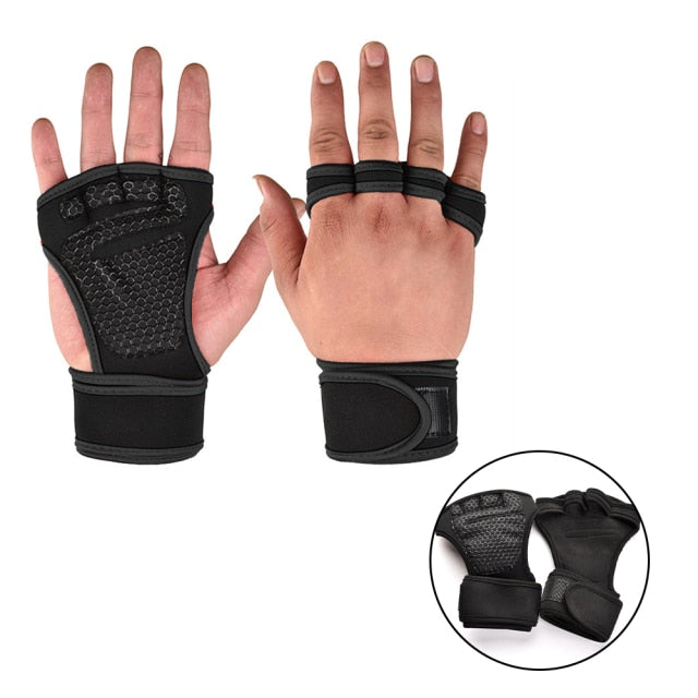 Weight Lifting Fitness Gloves Gel Full Palm Protection Gym Workout Protector Gloves Women Men Training Power Lifting Equipment