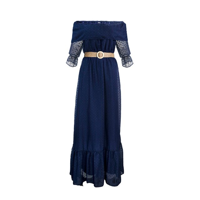 loose sexy dress MD Sexy Dresses Women Off Shoulder Long Dress Casual Loose Solid Plus – DMI  Store