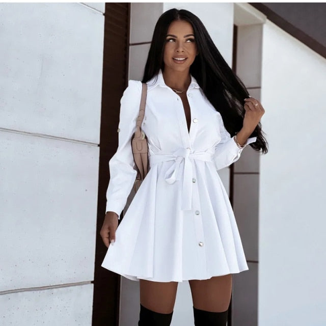 Autumn Winter Women Shirt Dress Fashion Causal Turn-down Collar Long S DMI Store Autumn Winter Women Shirt Dress Fashion Causal Turn-down Collar Long S DMI Store