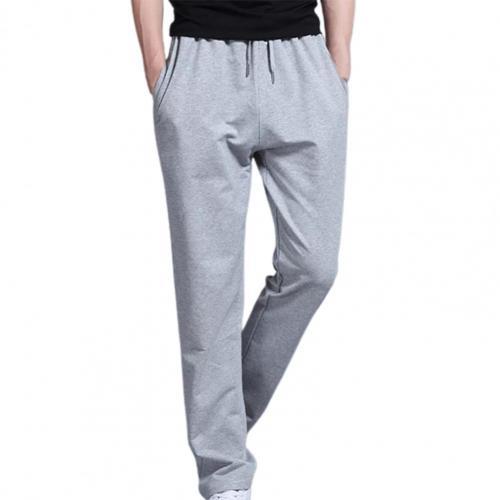 Cotton Joggers Men Jogging Sweatpants Sportswear Knit Tracksuit Sports Pants Trousers Wide Leg Comfy Casual Long Pants Plus Size