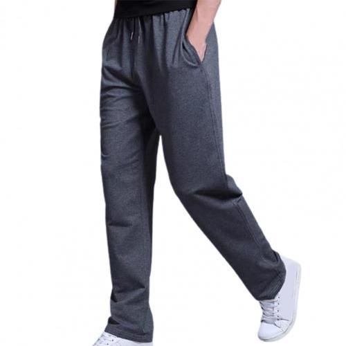 Cotton Joggers Men Jogging Sweatpants Sportswear Knit Tracksuit Sports Pants Trousers Wide Leg Comfy Casual Long Pants Plus Size