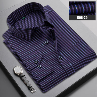 2022 Brand New Men Shirt Male Dress Shirts Striped Men&#39;s Casual Long Sleeve Business Formal Plaid Shirt camisa social