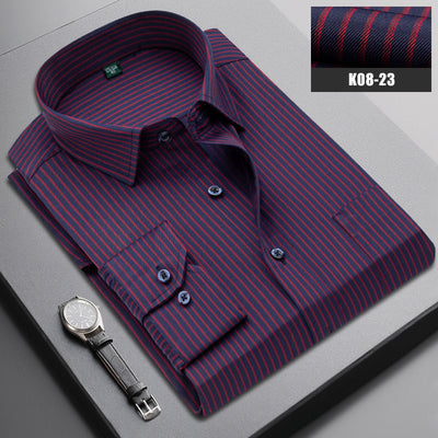 2022 Brand New Men Shirt Male Dress Shirts Striped Men&#39;s Casual Long Sleeve Business Formal Plaid Shirt camisa social