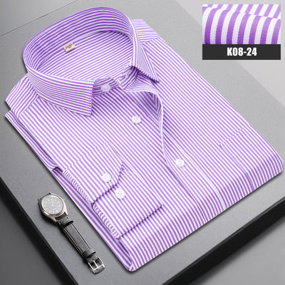 2022 Brand New Men Shirt Male Dress Shirts Striped Men&#39;s Casual Long Sleeve Business Formal Plaid Shirt camisa social