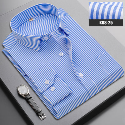 2022 Brand New Men Shirt Male Dress Shirts Striped Men&#39;s Casual Long Sleeve Business Formal Plaid Shirt camisa social