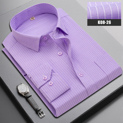 2022 Brand New Men Shirt Male Dress Shirts Striped Men&#39;s Casual Long Sleeve Business Formal Plaid Shirt camisa social