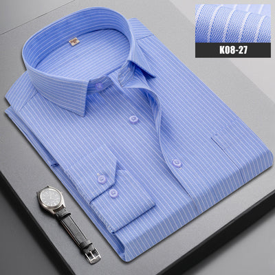 2022 Brand New Men Shirt Male Dress Shirts Striped Men&#39;s Casual Long Sleeve Business Formal Plaid Shirt camisa social