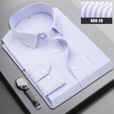 2022 Brand New Men Shirt Male Dress Shirts Striped Men&#39;s Casual Long Sleeve Business Formal Plaid Shirt camisa social