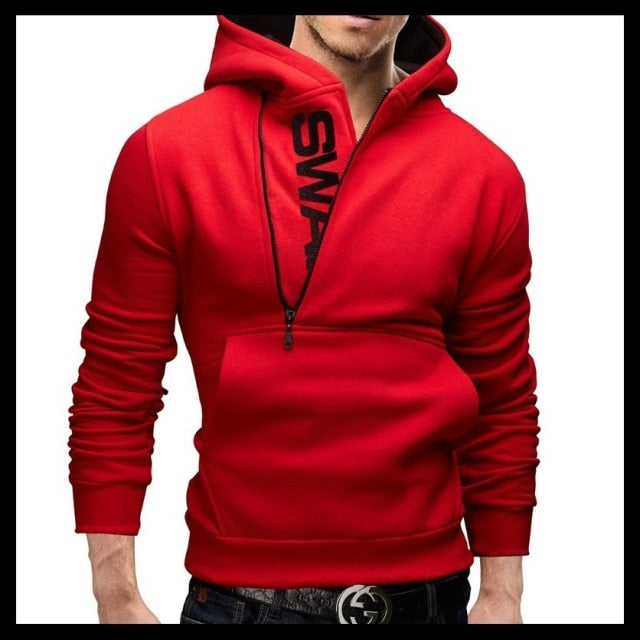 New Brand Men&#39;s Hoodies 2021 Male Casual Hoodies Sweatshirts Fall/Winter Mens Casual Letter Side Zipper Outdoor Jacket Tops