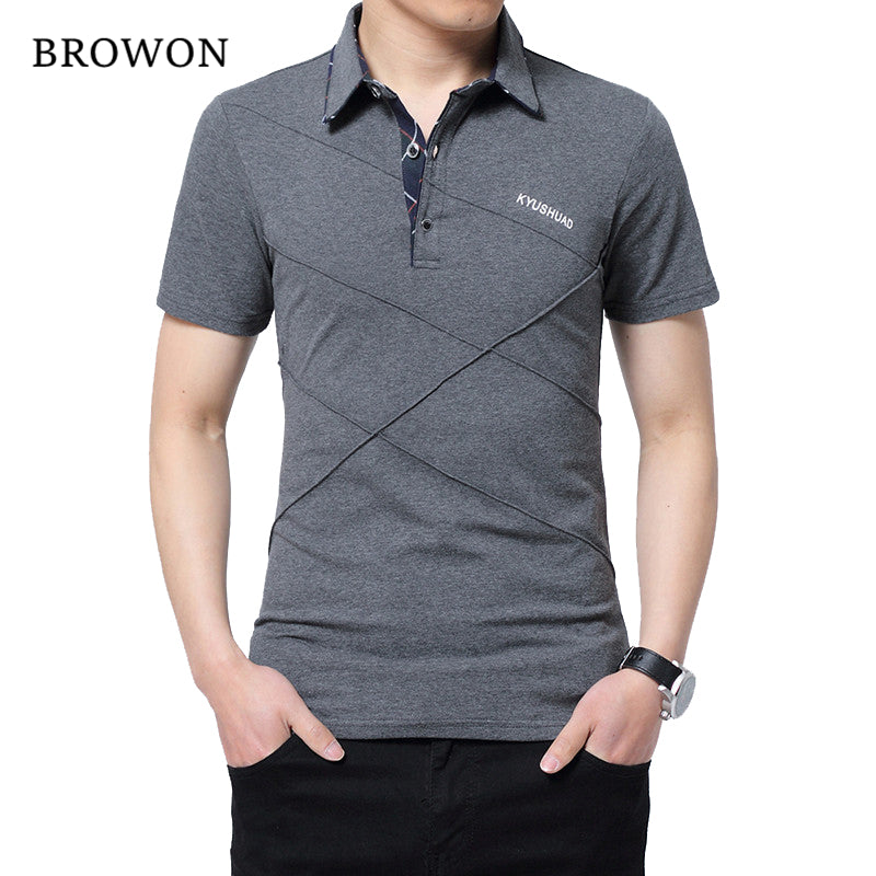 Browon Casual Striped Short Sleeve Fitness T-shirt for Men