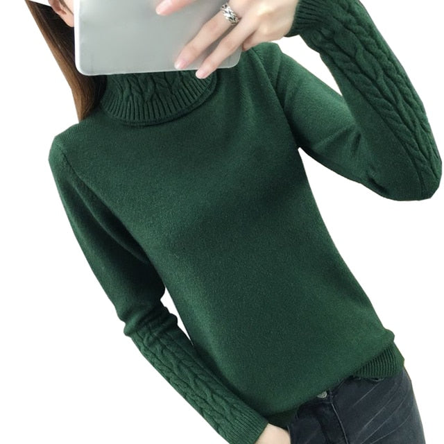 Women Turtleneck Winter Sweater Women 2022 Long Sleeve Knitted Women Sweaters And Pullovers Female Jumper Tricot Tops LY571