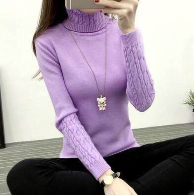 Women Turtleneck Winter Sweater Women 2022 Long Sleeve Knitted Women Sweaters And Pullovers Female Jumper Tricot Tops LY571