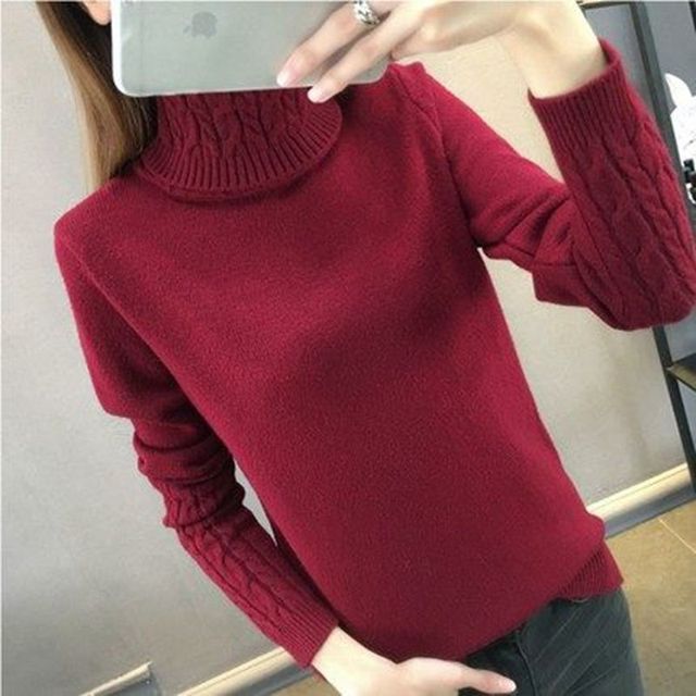 Women Turtleneck Winter Sweater Women 2022 Long Sleeve Knitted Women Sweaters And Pullovers Female Jumper Tricot Tops LY571