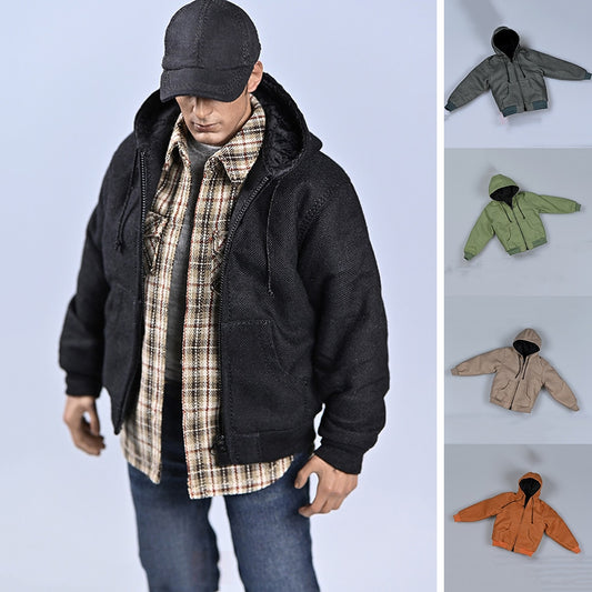 In Stock 1/6 Classic Retro Casual Clothes Accessories Trend Hooded Canvas Jacket Fit 12&quot; Male Soldier Action Figure Toys