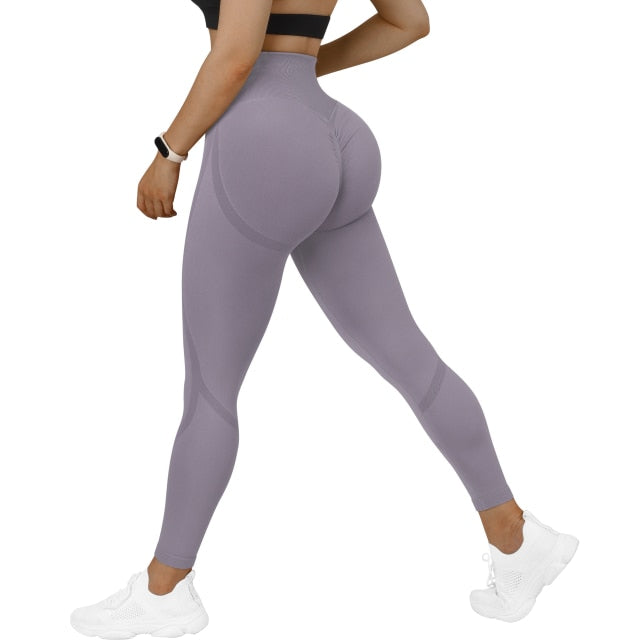 RUUHEE Seamless Leggings Solid Scrunch Butt Lifting Booty High Waisted Sportwear Gym Tights Push Up Women Leggings For Fitness