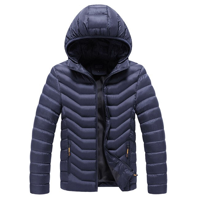 Light Weight Winter Parkas Men Fad New Casual Zipper Coat Thick Jacket Mens Vogue Outwear Windproof Warm Parka Coat